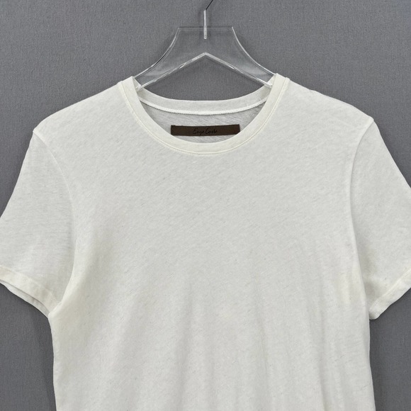 ENZA COSTA Cashmere Loose Short Sleeve Womens XS Off White Tee Shirt T-Shirt NEW - Picture 8 of 15